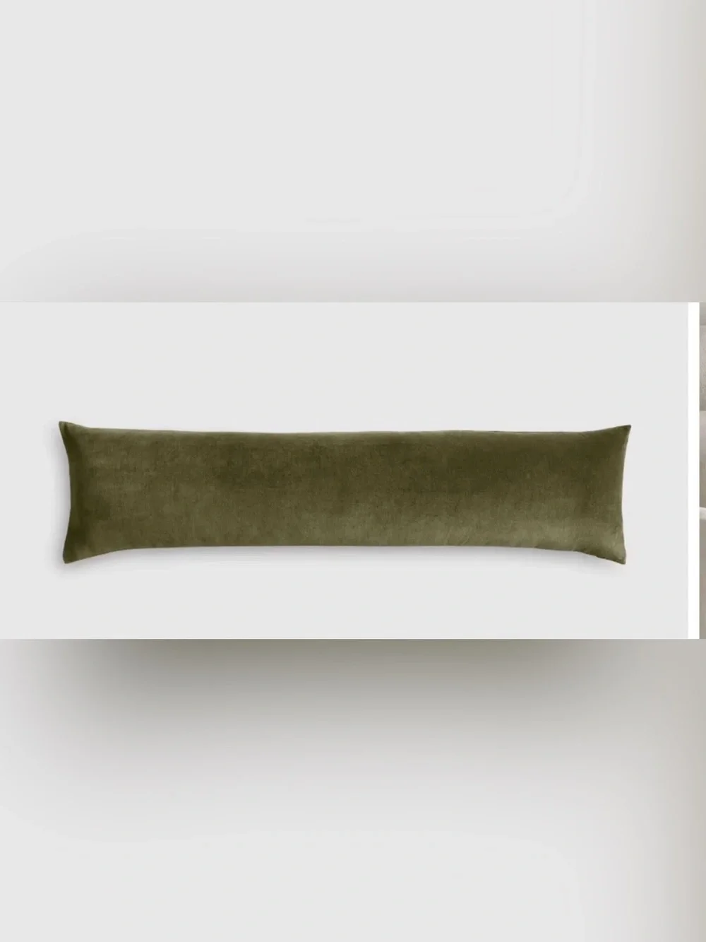 🆕Quince Velvet Lumbar Pillow Cover in Moss 12 x 48